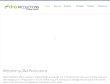 Tablet Screenshot of dnaproductions.co.za